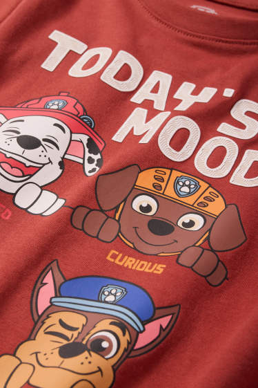 Kinderen: jongens - PAW Patrol - Chase, Marshall, Rubble, Zuma - longsleeve - donkerrood