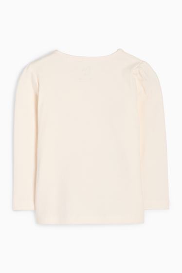 Baby: meisjes - Zon, kers en bloemetje - babylongsleeve - crème wit