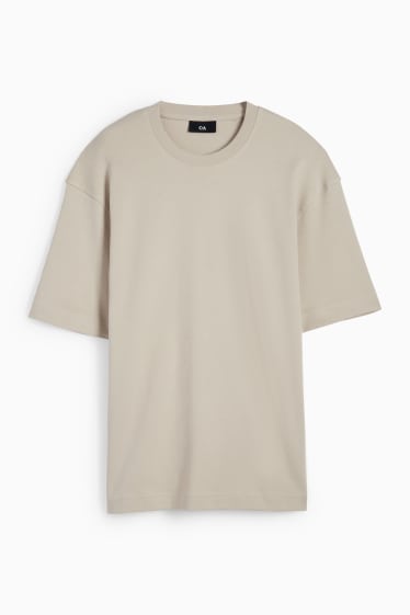 Men - T-shirt - relaxed fit - beige