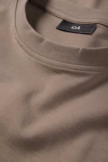 Men - T-shirt - relaxed fit - taupe