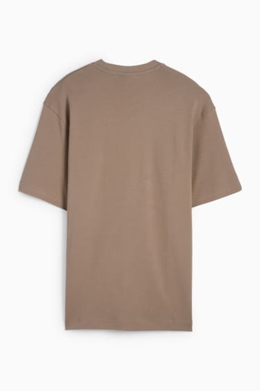 Men - T-shirt - relaxed fit - taupe