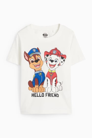 Kinder Buben - PAW Patrol - Chase, Marshall - Kurzarmshirt - weiß