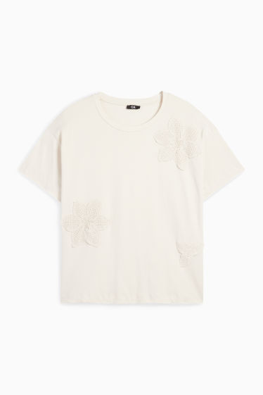 Femei - Tricou - regular fit - bej deschis