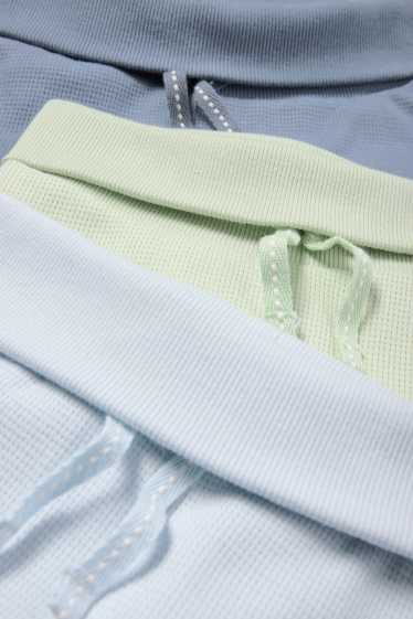 Baby Jungen - Multipack 3er - Baby-Jogginghose - strukturiert - hellblau