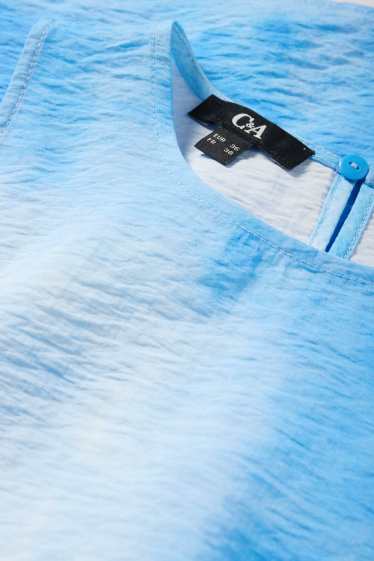Dames - Blousetop - met patroon - blauw