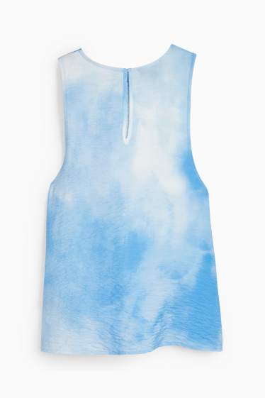 Dames - Blousetop - met patroon - blauw