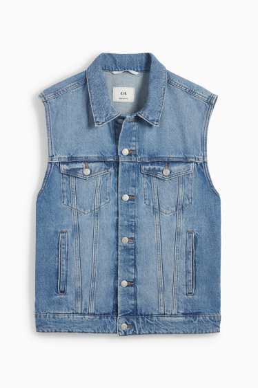 Herren - Jeans-Weste - jeansblau