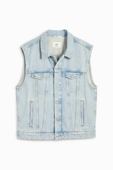 Herren - Jeans-Weste - helljeansblau