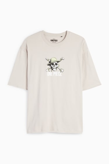 Herren - T-Shirt - Oversized - One Piece - hellbeige