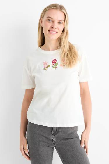 Dámské - Tričko - regular fit - bílá