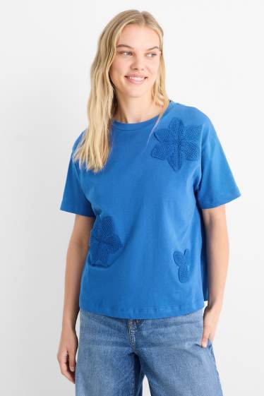 Damen - T-Shirt - Relaxed Fit - dunkelblau