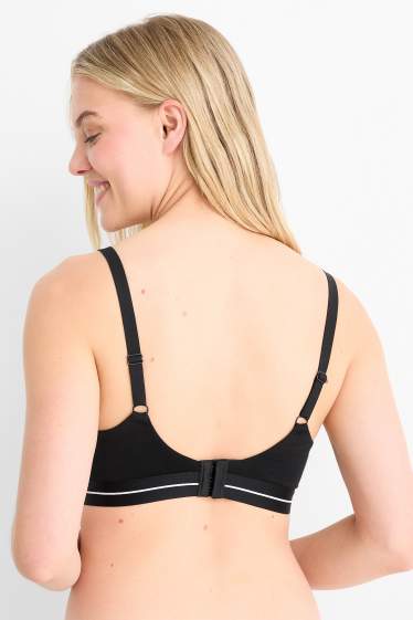 Dames - Voedings-BH zonder beugels - voorgevormd - zwart
