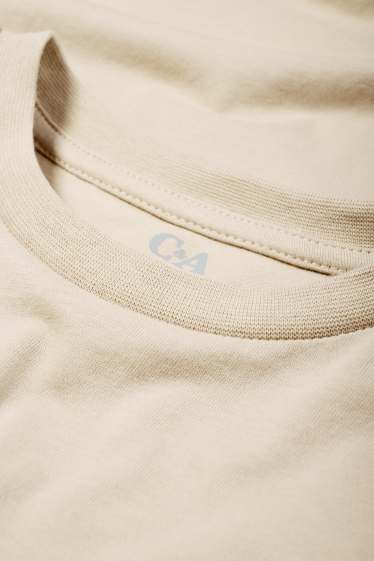 Kinder Jungen - Kurzarmshirt - beige