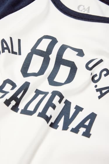 Kinderen: meisjes - Pasadena - T-shirt - donkerblauw / wit