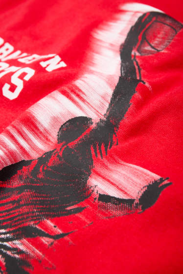 Children Boys - Basketball - short sleeve T-shirt - red