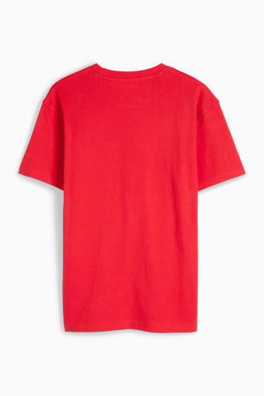 Children Boys - Basketball - short sleeve T-shirt - red