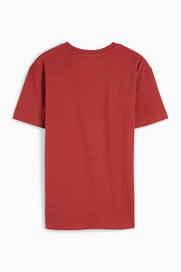 Kinderen: jongens - Skater - T-shirt - donkerrood