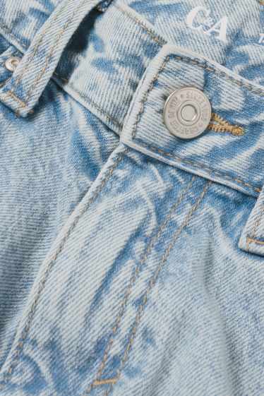 Kinder Mädchen - Cargo Jeans - helljeansblau