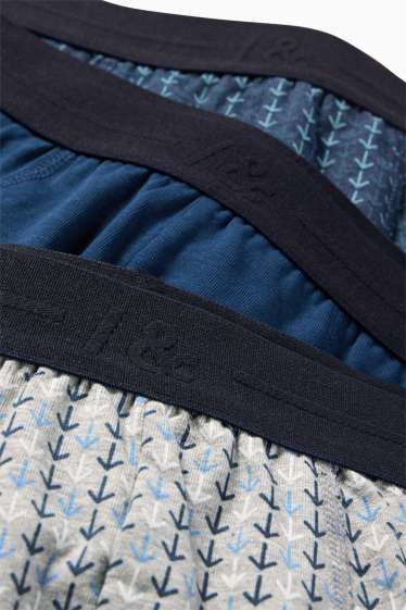Herren - Multipack 3er - Trunks - dunkelblau