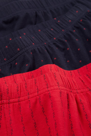 Herren - Multipack 3er - Trunks - rot / blau