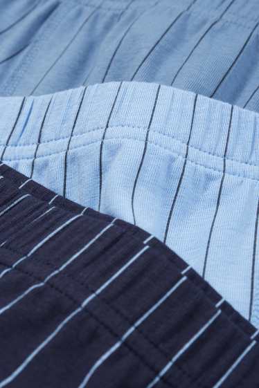 Herren - Multipack 3er - Trunks - gestreift - blau