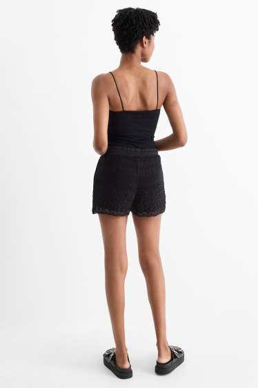 Damen - Shorts - Mid Waist - schwarz