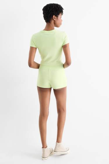 Femmes - Short en molleton - jaune clair