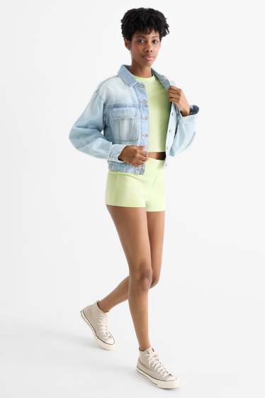 Femmes - Short en molleton - jaune clair