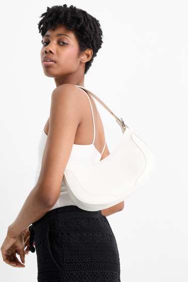 Femmes - Sac d'épaule - synthétique - blanc crème