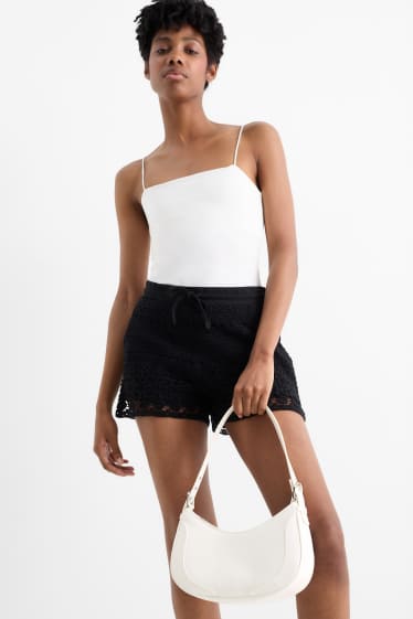 Femmes - Sac d'épaule - synthétique - blanc crème