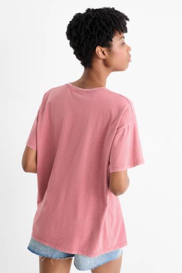 Femei - Tricou - supradimensionat - Micul meu ponei - roz închis