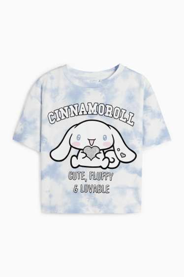 Kinderen: meisjes - Cinnamoroll - T-shirt - met patroon - wit / lichtblauw