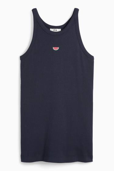 Damen - Shorty-Pyjama - dunkelblau