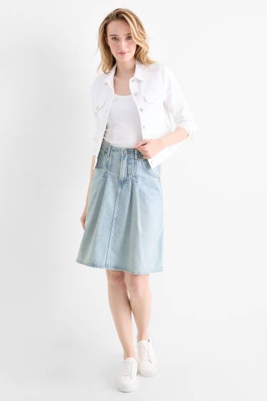 Damen - Jeansrock - helljeansblau