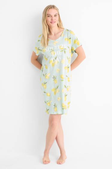 Dona - Camisa de dormir - estampada - verd menta
