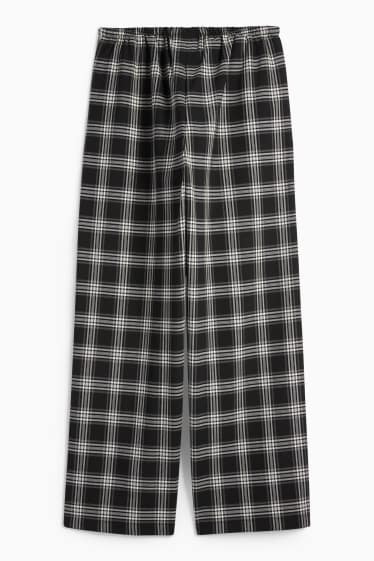 Kinderen: meisjes - Pantalon - geruit - zwart