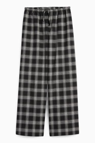 Kinderen: meisjes - Pantalon - geruit - zwart