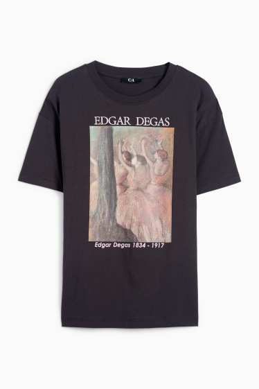 Mujer - Camiseta - extragrande - Edgar Degas - negro