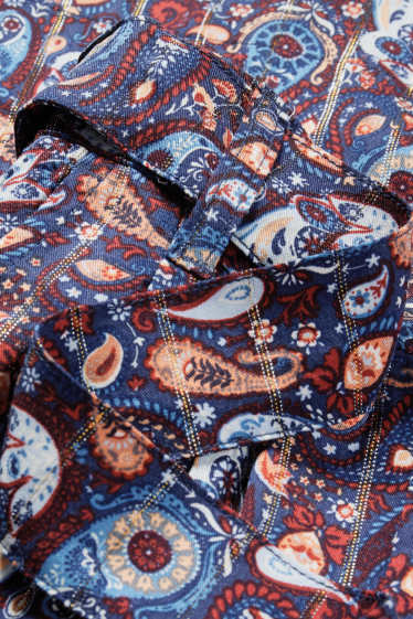 Kinderen: meisjes - Pantalon - met patroon - donkerblauw