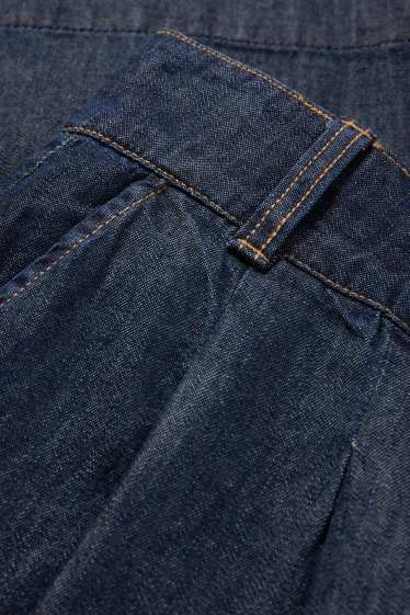 Femmes - Bermuda en jean - mid waist - jean bleu foncé
