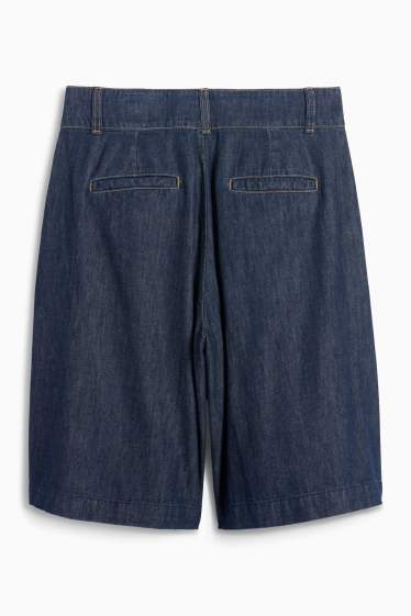 Femmes - Bermuda en jean - mid waist - jean bleu foncé