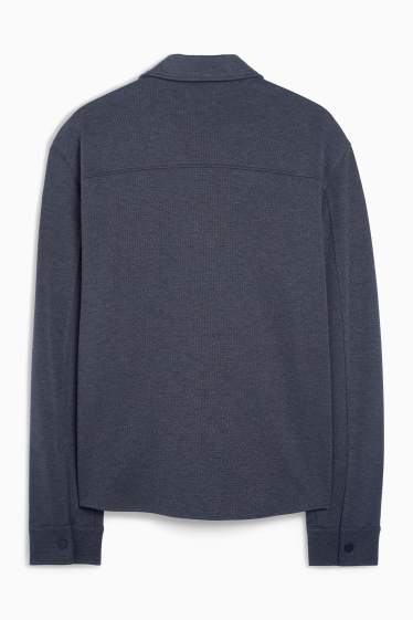 Heren - Overhemd - relaxed fit - kent - grijs