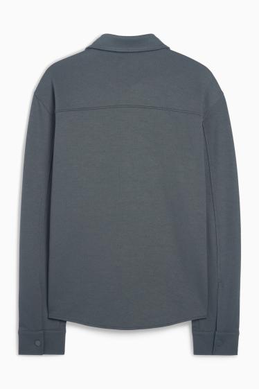 Heren - Overhemd - relaxed fit - kent - donkergroen