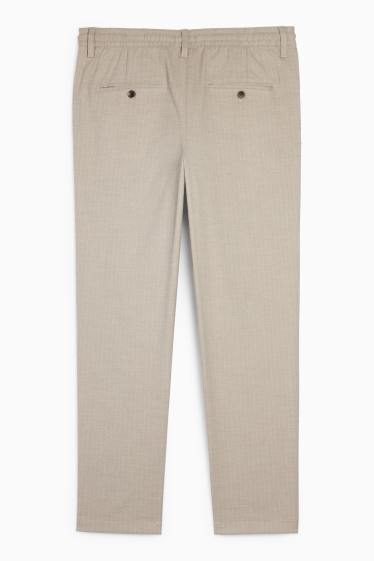 Bărbați - Chino - tapered fit - dungi fine - bej