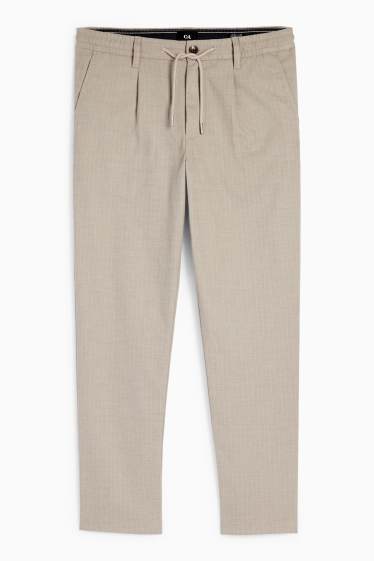 Bărbați - Chino - tapered fit - dungi fine - bej