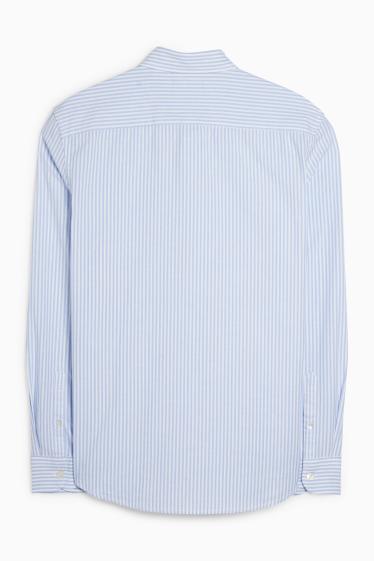 Men - Shirt - regular fit - button-down collar - striped - blue / white