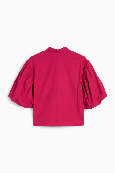 Women - Blouse - dark red