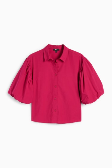 Women - Blouse - dark red