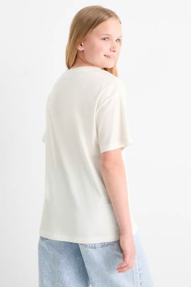 Niños: niñas - Harry Potter - camiseta de manga corta - blanco
