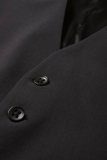 Hommes - Gilet sans manches - regular fit - Flex - laine vierge mélangée - noir